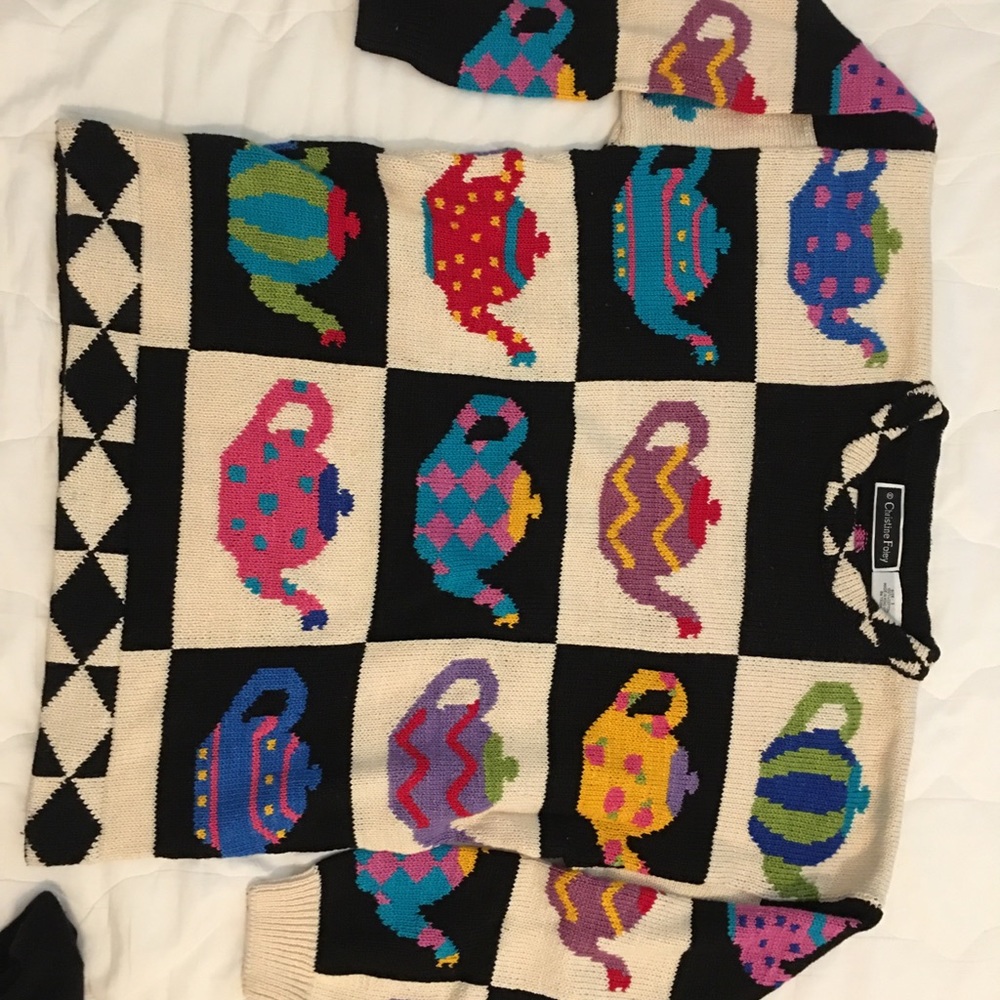 Christine Foley Vintage Teapot sweater
